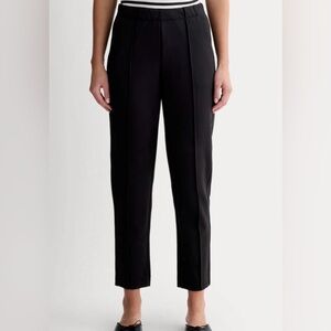 Everlane The Dream Pant Black Ankle Tailored Sweatpants Double Knit Tapered Leg